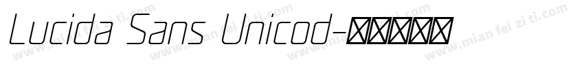 Lucida Sans Unicod字体转换